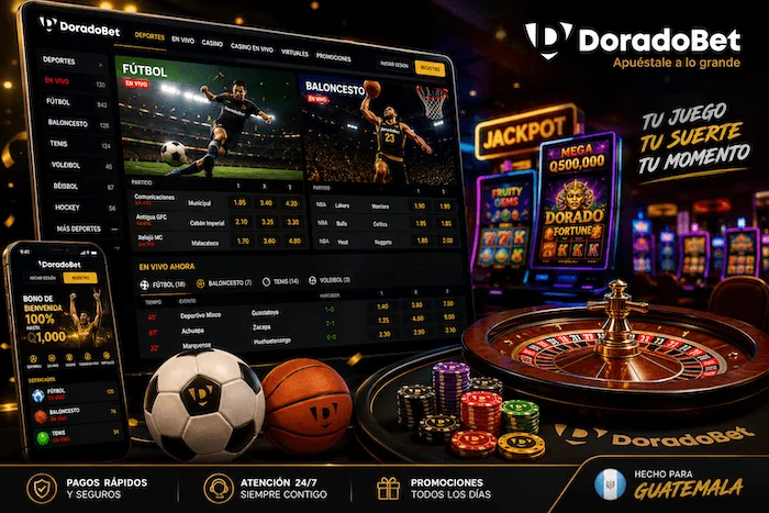 DoradoBet Guatemala con plataforma de entretenimiento digital, apuestas deportivas y juegos de casino.