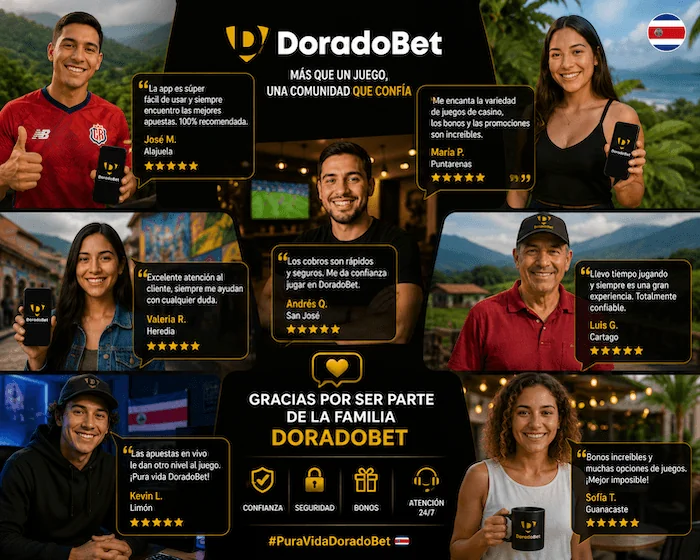 Opiniones de usuarios de Costa Rica sobre la experiencia de juego en DoradoBet.